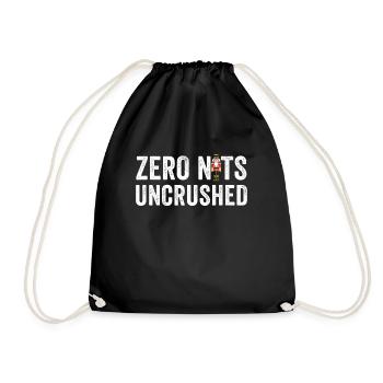 Zero Nuts Uncrushed Lustiger Weihnachts-Nussknacke - Turnbeutel - Schwarz - Vorne