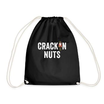 Crushin' Nuts Lustiger Weihnachts-Nussknacker für - Turnbeutel - Schwarz - Vorne