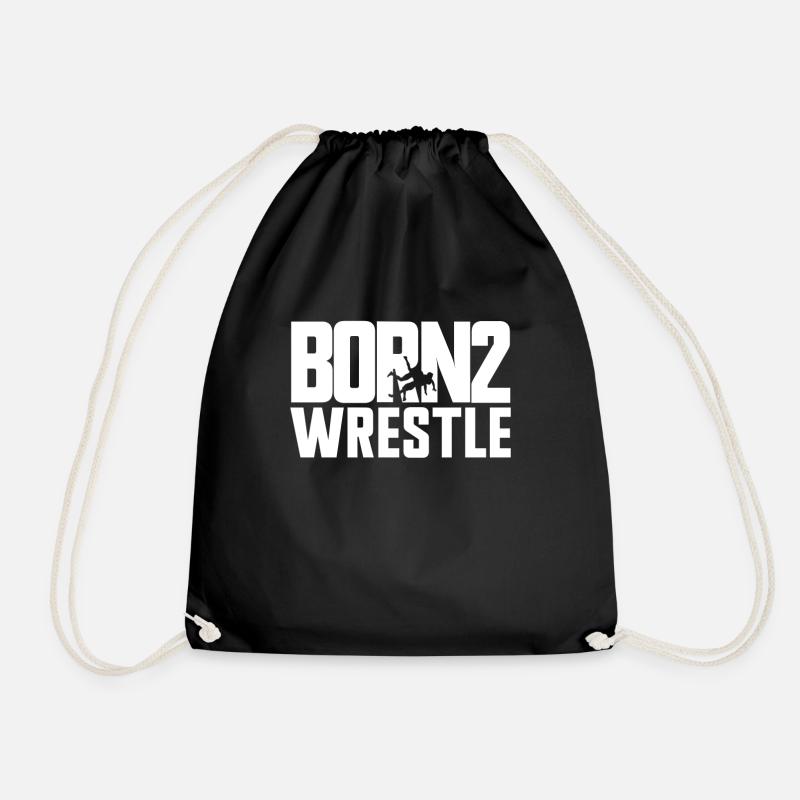 Né pour lutter Lutteur drôle Lutteur Né 2 - Sac de sport léger - noir