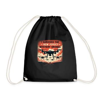 I survived the New Jersey Mystery Drones - Drawstring Bag - black - Front