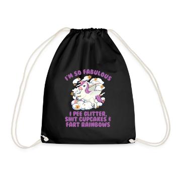 Je suis si fabuleux licorne sarcasme femme oeuf - Sac de sport léger - noir - Devant