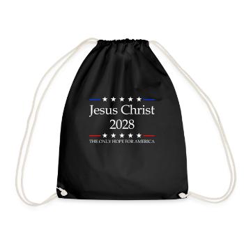 Jesus Christus 2028 Die einzige Hoffnung für Ameri - Turnbeutel - Schwarz - Vorne