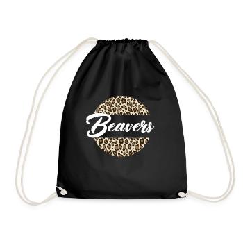 Beavers High School Maskottchen Sport Frauenbiber - Turnbeutel - Schwarz - Vorne