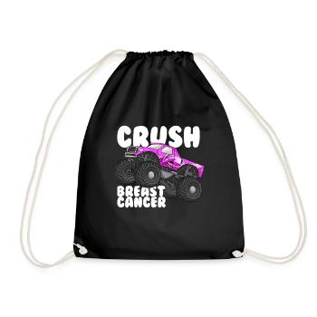 Crush Breast Cancer Brustkrebs-Bewusstsein - Turnbeutel - Schwarz - Vorne