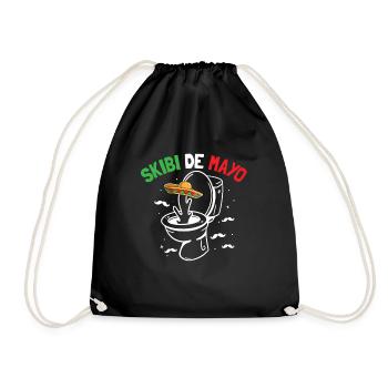Skibidi De Mayo Teen Skibidi Toilet Cinco De May - Sac de sport léger - noir - Devant
