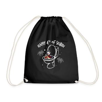 Happy 4th of Skibidi Washington Skibidi ToiletteGe - Sac de sport léger - noir - Devant