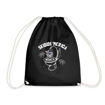 Skibidi' Merica Abraham Lincoln Skibidi ToiletÀ partir de - Sac de sport léger - noir - Devant