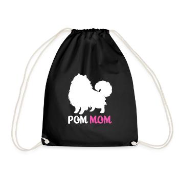 Pomeranian Pomeranian Dog Dad - Drawstring Bag - black - Front