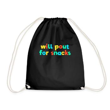 Wird nach Snacks schmollen Kid Core Brat Gen Z Kid - Turnbeutel - Schwarz - Vorne