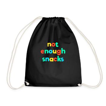 Not Enough Snacks Kid Core Brat Gen Z Kidcore - Drawstring Bag - black - Front
