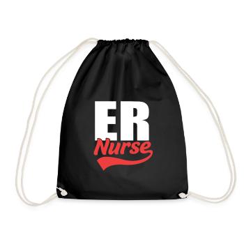 Emergency Nurse Ambulance - Drawstring Bag - black - Front