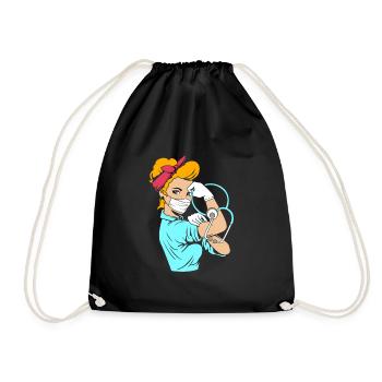 Nursing Home Geriatric Nurse Nurse - Drawstring Bag - black - Front