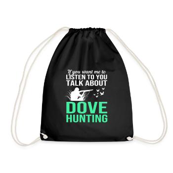 Pigeon Hunt Hunting Hunters - Drawstring Bag - black - Front