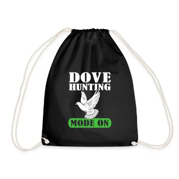 Pigeon Hunting Hunter Pigeon Hunting - Drawstring Bag - black - Front