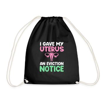 Hysterectomy uterus uterus ovary - Drawstring Bag - black - Front