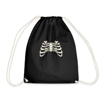 Halloween Jeu Vidéo Contrôleur Skeleton Gamer - Sac de sport léger - noir - Devant