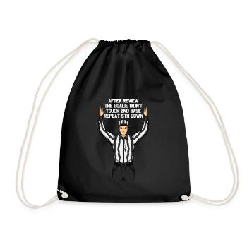 Après examen : Arbitre de football, suspect - Sac de sport léger - noir - Devant