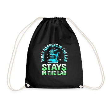 Laboratory Bio Chemistry Microscope Laboratory - Drawstring Bag - black - Front