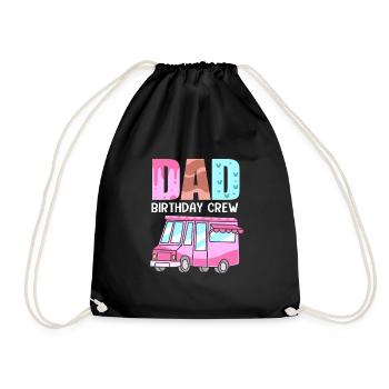 Eiscreme Eiswagen Eis Eisdiele - Drawstring Bag - black - Front