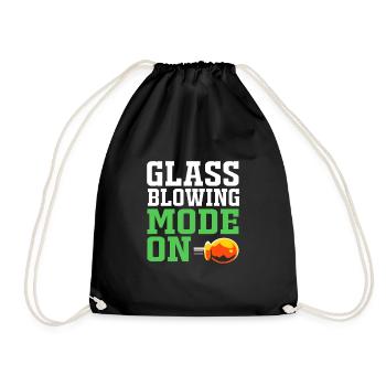 Verre soufflé - Sac de sport léger - noir - Devant