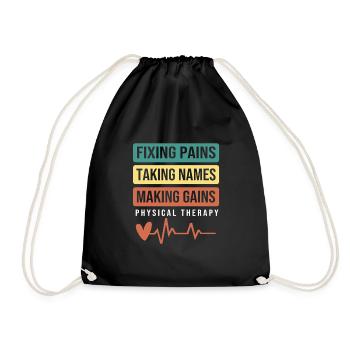 Physiotherapy Physiotherapy Physiotherapist - Drawstring Bag - black - Front