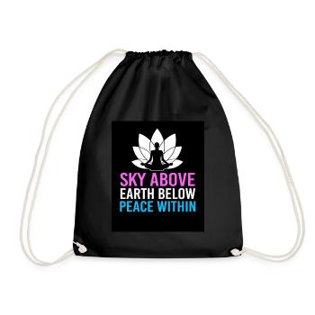 Zen Meditation Buddhism Buddhist Buddha Chakra - Drawstring Bag - black - Front