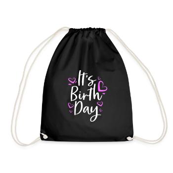 Midwife - Drawstring Bag - black - Front
