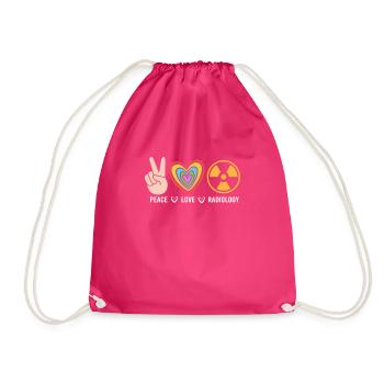 Radiologie Nuklear Atom Nuklearmedizin - Turnbeutel - Fuchsia - Vorne