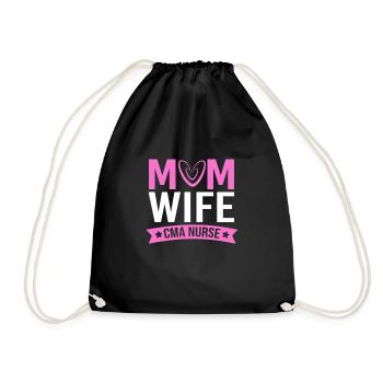 Medical Assistant MFA Mom Wife Mother - Drawstring Bag - black - Front