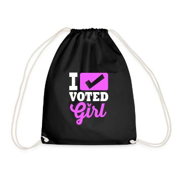 Baby Shower July Team Girl - Drawstring Bag - black - Front