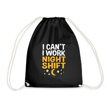 Infirmière infirmière hospitalière de nuit - Sac de sport léger - noir - Devant