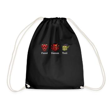 Fiend Demon Troll Subtle Anti- - Drawstring Bag - black - Front