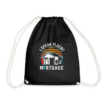 Condominium Debt Mortgage - Drawstring Bag - black - Front