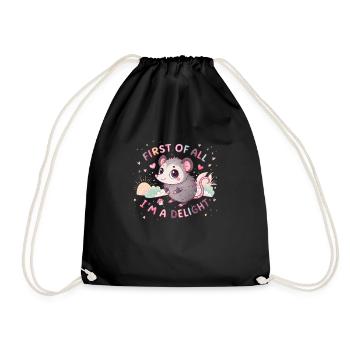 Tout d’abord, je suis un opossum de délice, je suis un - Sac de sport léger - noir - Devant