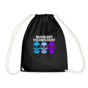 MRI Radiologist Radiology Rad Tech X-ray - Drawstring Bag - black - Front