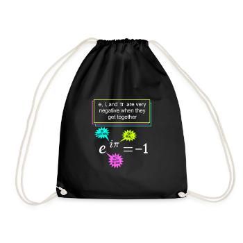 Mathematician Math Mathematical Mathematics - Drawstring Bag - black - Front