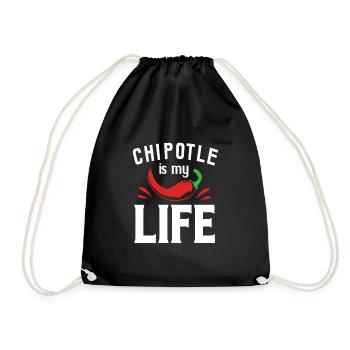 Chilli Chipotle Chili Pepper Jalapeno Hot Chili - Drawstring Bag - black - Front