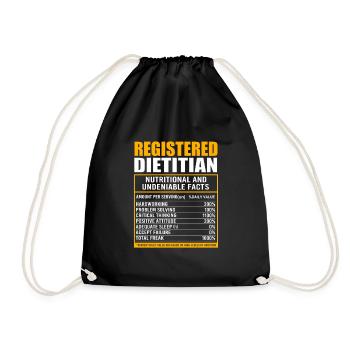 Diététicien Régime - Sac de sport léger - noir - Devant