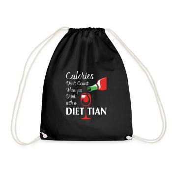 Diététicien diététique - Sac de sport léger - noir - Devant
