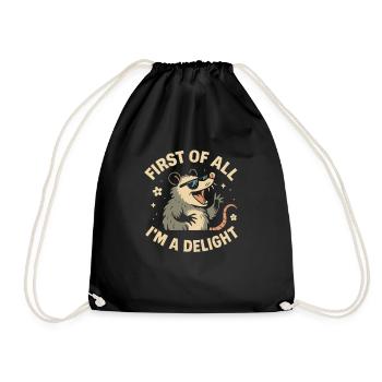 Tout d’abord, je suis un opossum de délice, je suis un - Sac de sport léger - noir - Devant
