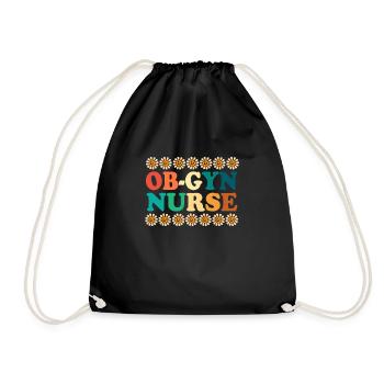 Obgyny Obstetrics Midwife - Drawstring Bag - black - Front