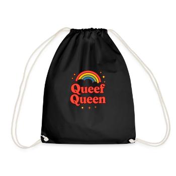 Queef Queen Damen Vulgär peinlicher Raunchy - Turnbeutel - Schwarz - Vorne