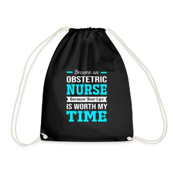 Infirmière Hôpital de Grossesse - Sac de sport léger - noir - Devant