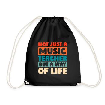 Music Teacher Music Teacher - Drawstring Bag - black - Front