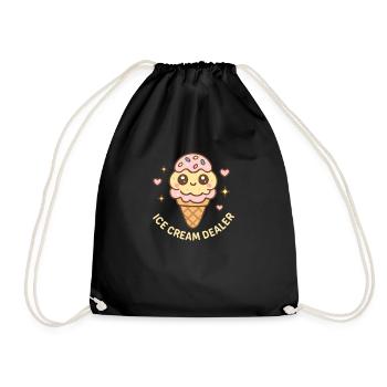 Cream Cream Cream - Drawstring Bag - black - Front