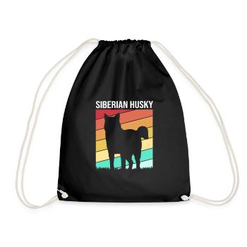 Husky - Drawstring Bag - black - Front