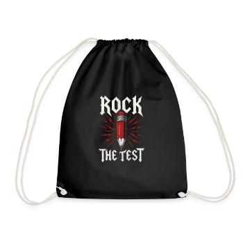 Rock The Test Drôle Journée de test Motivation The Test - Sac de sport léger - noir - Devant