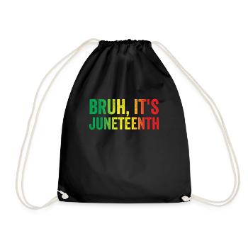 Bruder, es ist Juneteenth Black Freedom Kids Junet - Turnbeutel - Schwarz - Vorne