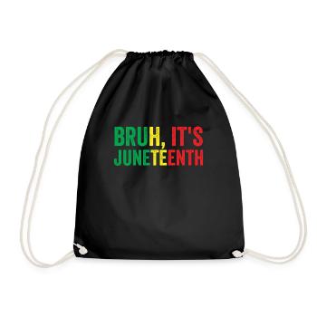 Bruder, es ist Juneteenth Black Freedom Kids Junet - Turnbeutel - Schwarz - Vorne