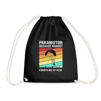Parachute en parapente - Sac de sport léger - noir - Devant